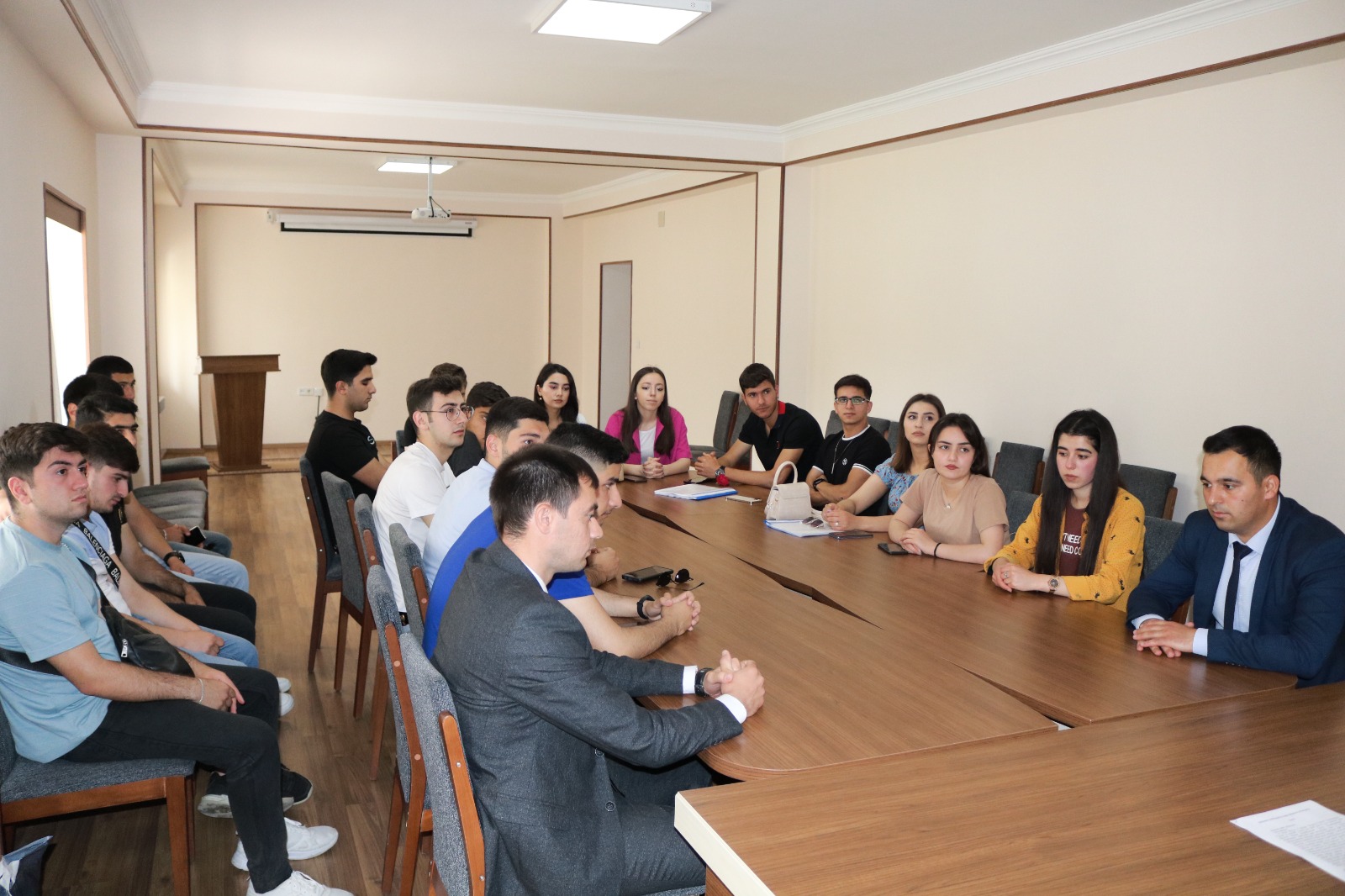 On May 31, 2023, a meeting was held with the fourth-year students of Nakhchivan 